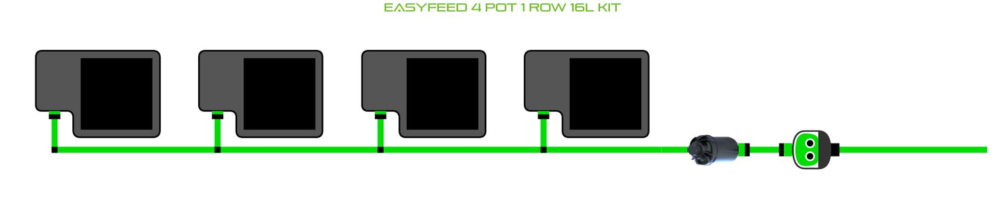 ALIEN Hydroponics EasyFeed 4 Pot 1 Row 16L Kit product image 1