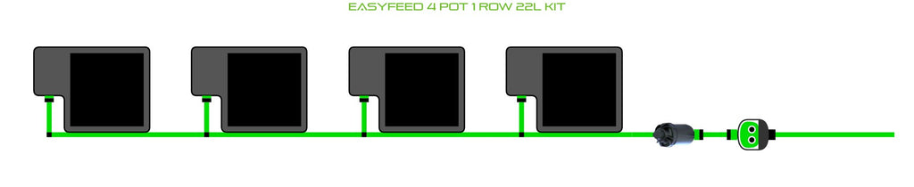 ALIEN Hydroponics EasyFeed 4 Pot 1 Row 22L Kit product image 1