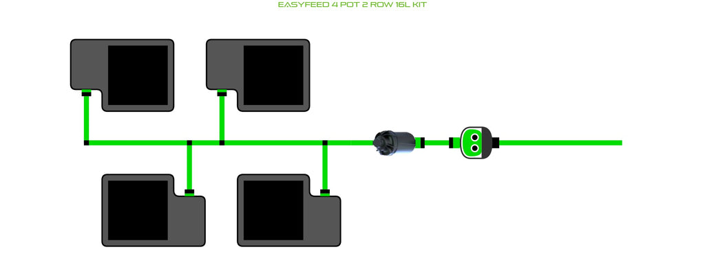ALIEN Hydroponics EasyFeed 4 Pot 2 Row 16L Kit product image 1