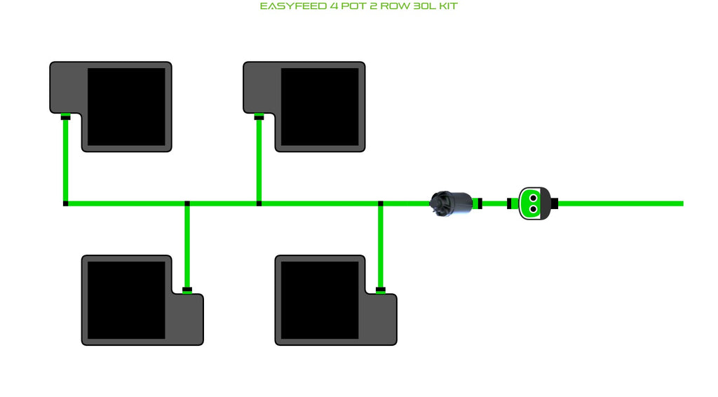 ALIEN Hydroponics EasyFeed 4 Pot 2 Row 30L Kit product image 1
