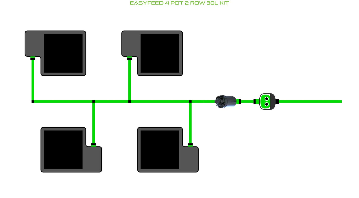 ALIEN Hydroponics EasyFeed 4 Pot 2 Row 30L Kit product image 1