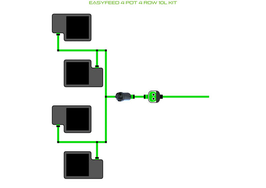 ALIEN Hydroponics EasyFeed 4 Pot 4 Row 10L Kit product image 1
