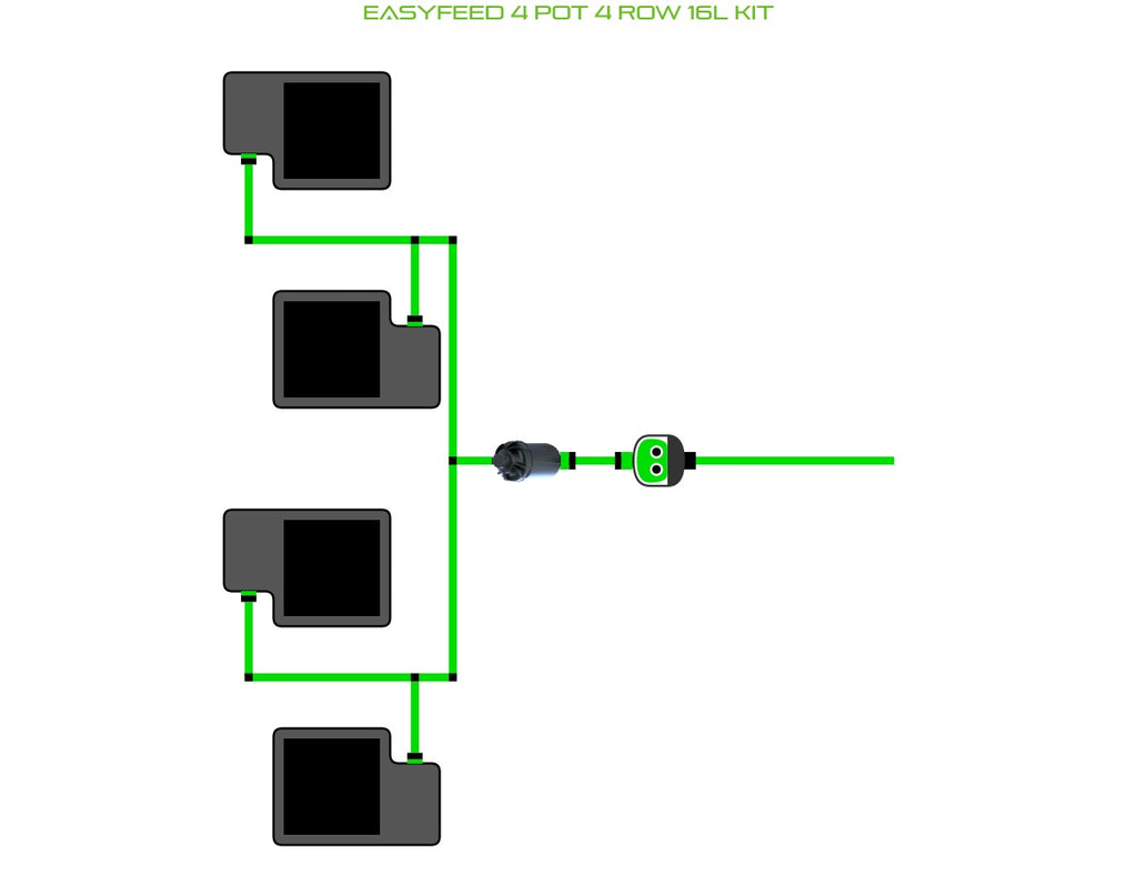 ALIEN Hydroponics EasyFeed 4 Pot 4 Row 16L Kit product image 1