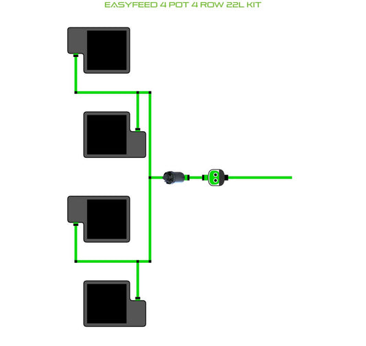 ALIEN Hydroponics EasyFeed 4 Pot 4 Row 22L Kit product image 1
