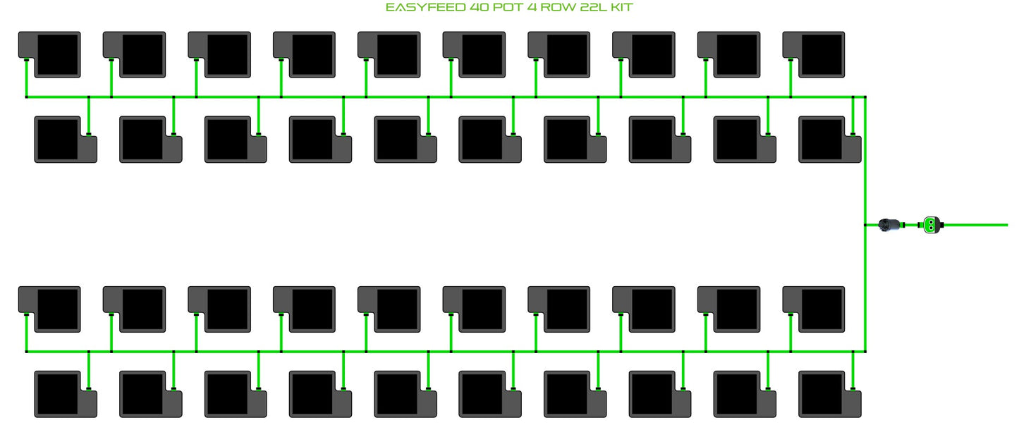 ALIEN Hydroponics EasyFeed 40 Pot 4 Row 22L Kit product image 1
