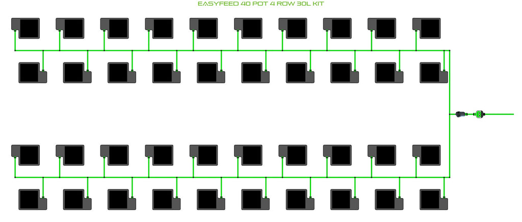ALIEN Hydroponics EasyFeed 40 Pot 4 Row 30L Kit product image 1