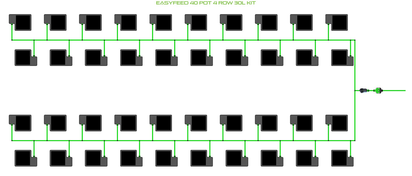 ALIEN Hydroponics EasyFeed 40 Pot 4 Row 30L Kit product image 1