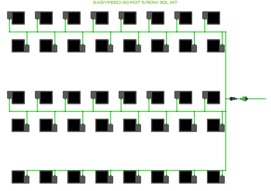 ALIEN Hydroponics EasyFeed 40 Pot 5 Row 30L Kit product image 1