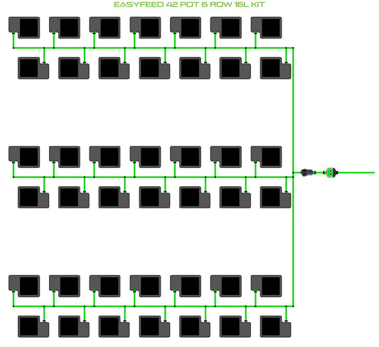 ALIEN Hydroponics EasyFeed 42 Pot 6 Row 16L Kit product image 1