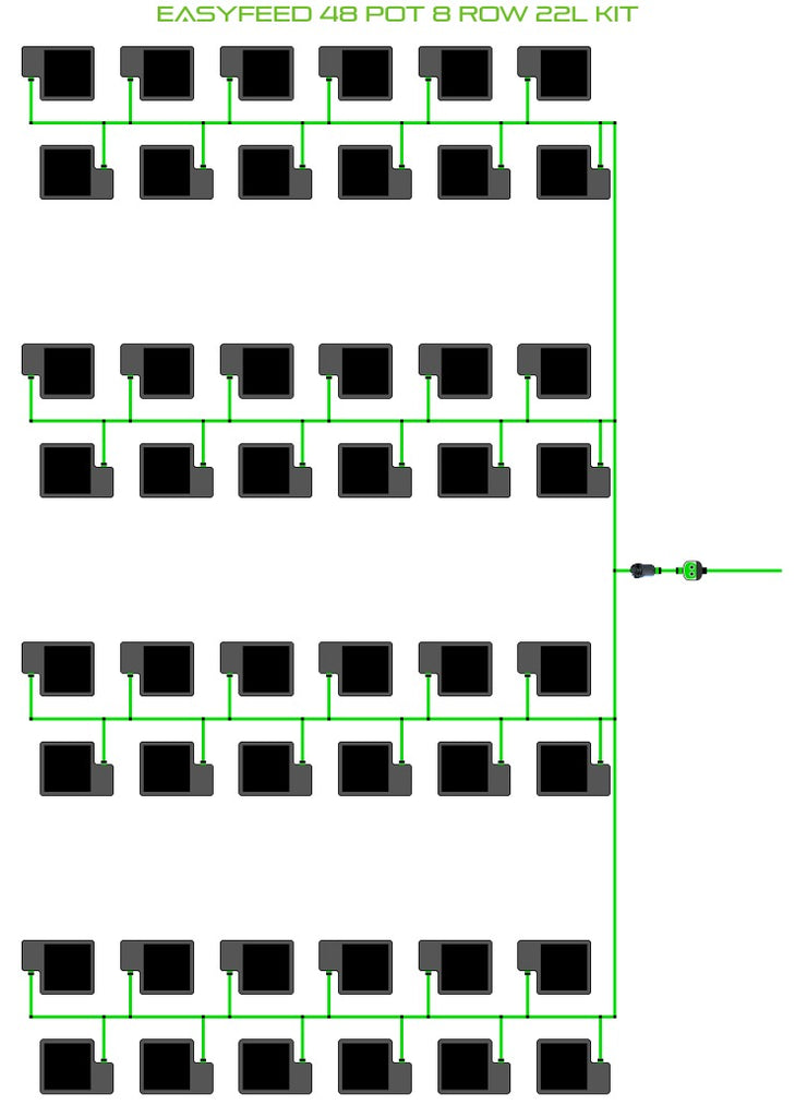 ALIEN Hydroponics EasyFeed 48 Pot 8 Row 22L Kit product image 1