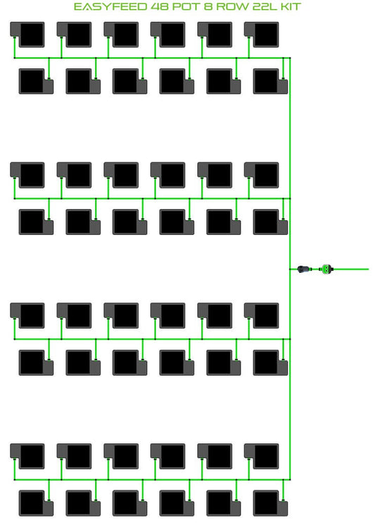 ALIEN Hydroponics EasyFeed 48 Pot 8 Row 22L Kit product image 1