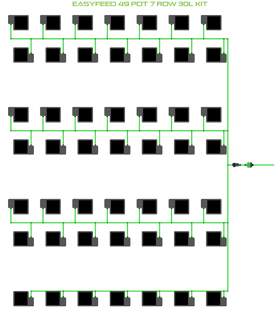 ALIEN Hydroponics EasyFeed 49 Pot 7 Row 30L Kit product image 1