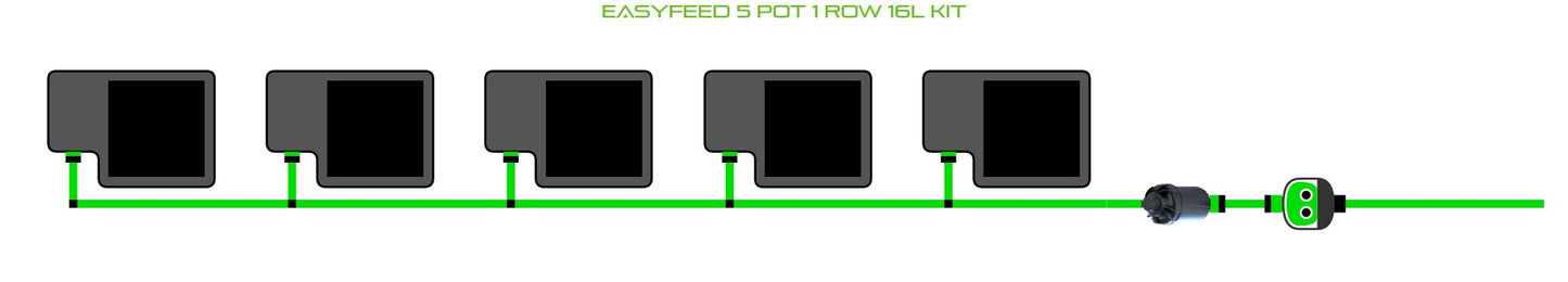 ALIEN Hydroponics EasyFeed 5 Pot 1 Row 16L Kit product image 1