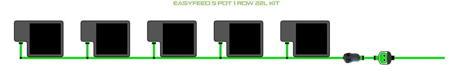 ALIEN Hydroponics EasyFeed 5 Pot 1 Row 22L Kit product image 1