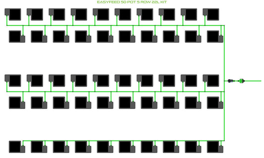 ALIEN Hydroponics EasyFeed 50 Pot 5 Row 22L Kit product image 1