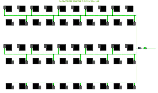 ALIEN Hydroponics EasyFeed 50 Pot 5 Row 30L Kit product image 1