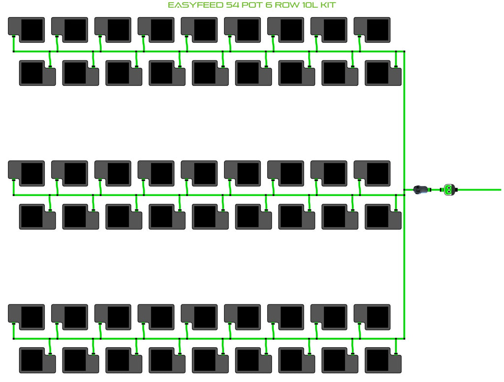 ALIEN Hydroponics EasyFeed 54 Pot 6 Row 10L Kit product image 1