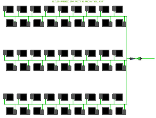 ALIEN Hydroponics EasyFeed 54 Pot 6 Row 16L Kit product image 1