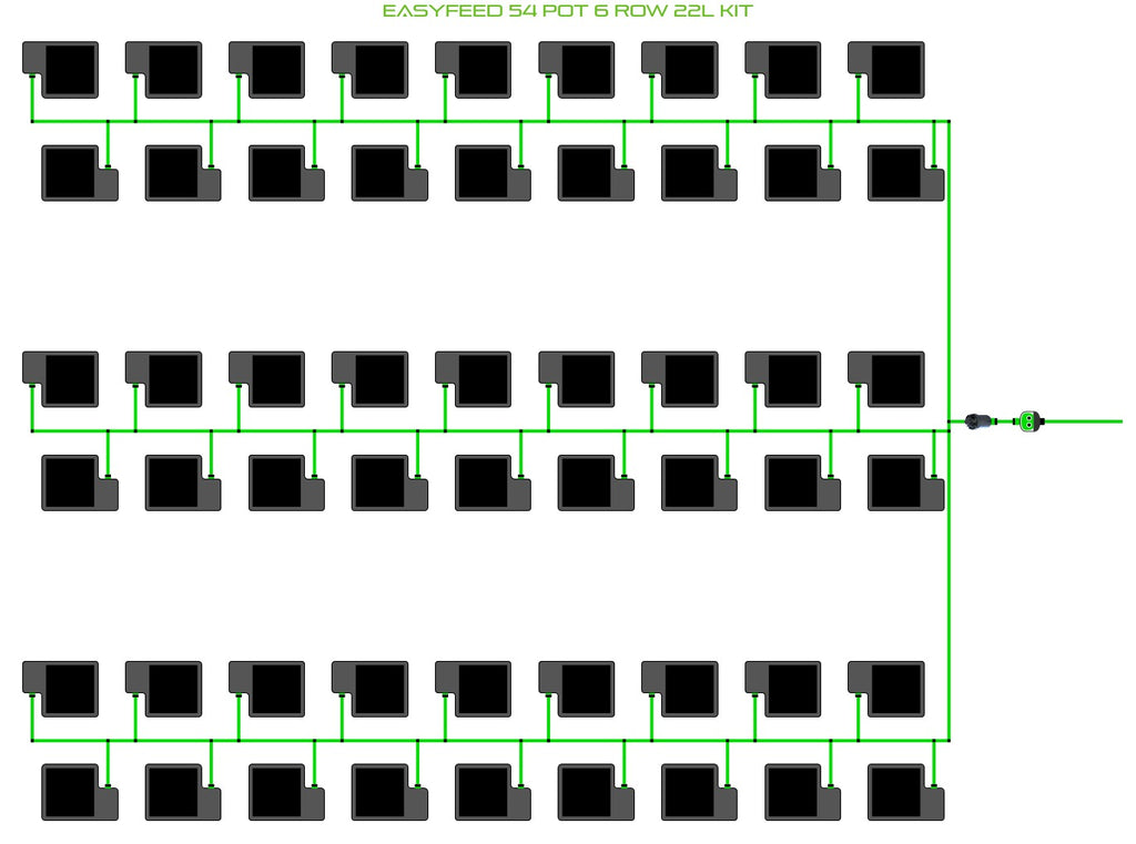 ALIEN Hydroponics EasyFeed 54 Pot 6 Row 22L Kit product image 1