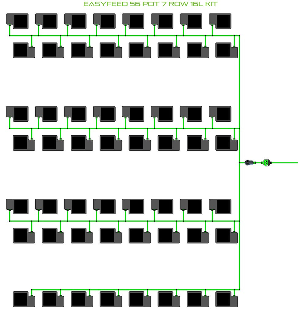 ALIEN Hydroponics EasyFeed 56 Pot 7 Row 16L Kit product image 1