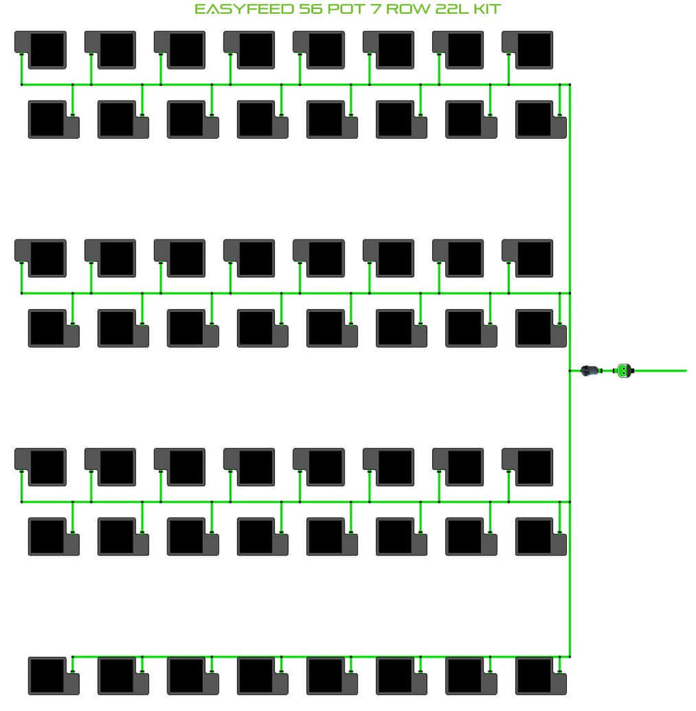 ALIEN Hydroponics EasyFeed 56 Pot 7 Row 22L Kit product image 1