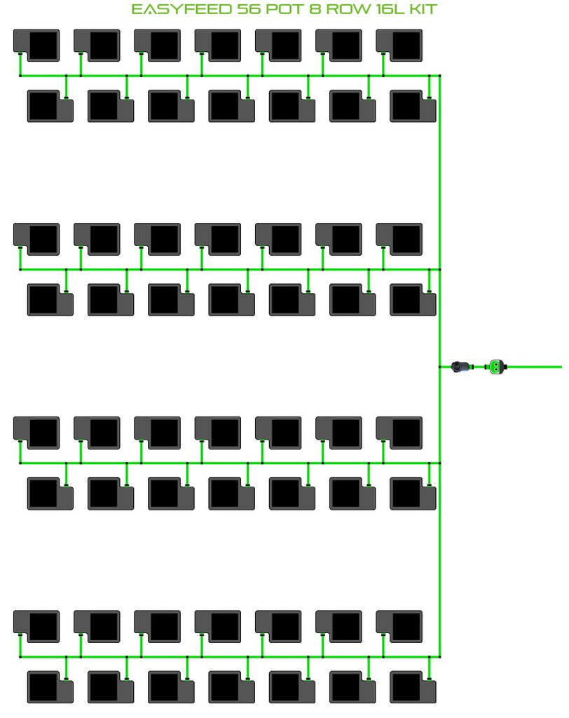 ALIEN Hydroponics EasyFeed 56 Pot 8 Row 16L Kit product image 1
