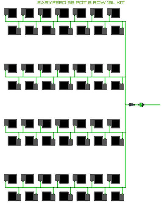 ALIEN Hydroponics EasyFeed 56 Pot 8 Row 16L Kit product image 1