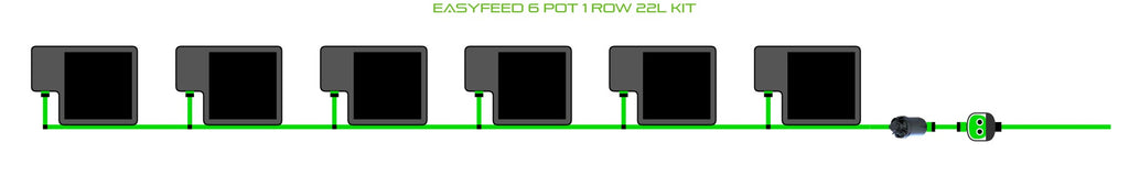 ALIEN Hydroponics EasyFeed 6 Pot 1 Row 22L Kit product image 1