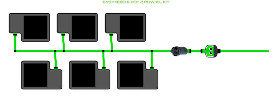 ALIEN Hydroponics EasyFeed 6 Pot 2 Row 10L Kit product image 1
