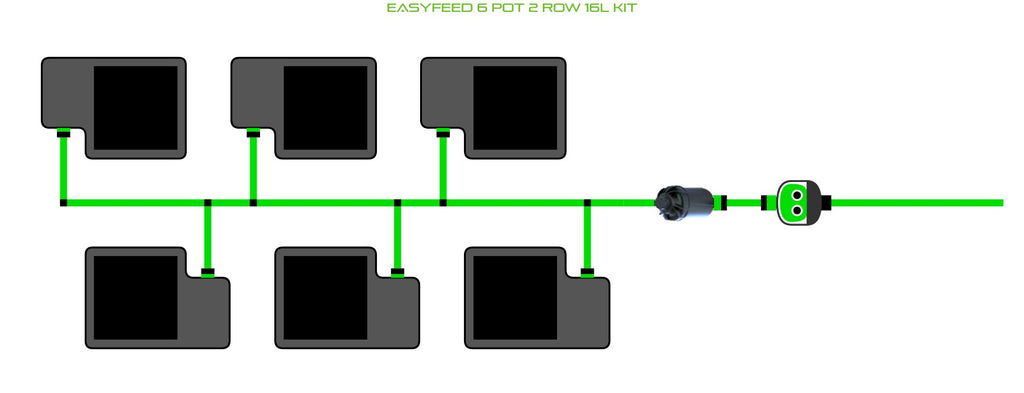 ALIEN Hydroponics EasyFeed 6 Pot 2 Row 16L Kit product image 1