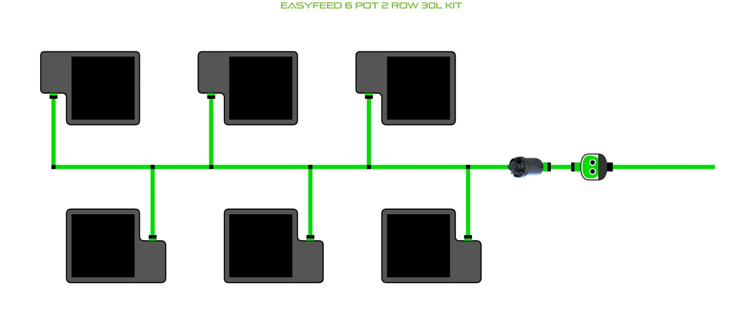 ALIEN Hydroponics EasyFeed 6 Pot 2 Row 30L Kit product image 1