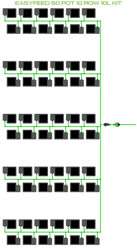 ALIEN Hydroponics EasyFeed 60 Pot 10 Row 10L Kit product image 1