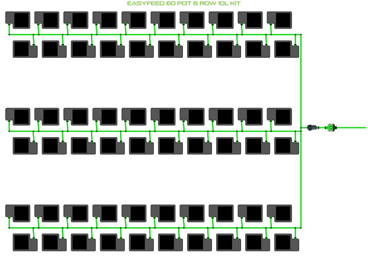 ALIEN Hydroponics EasyFeed 60 Pot 6 Row 10L Kit product image 1