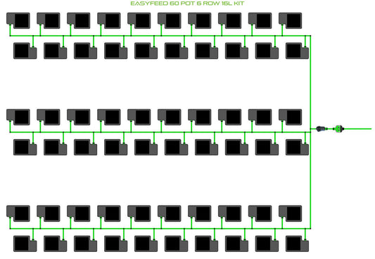 ALIEN Hydroponics EasyFeed 60 Pot 6 Row 16L Kit product image 1