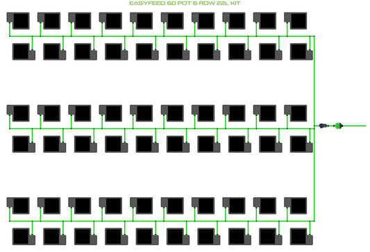 ALIEN Hydroponics EasyFeed 60 Pot 6 Row 22L Kit product image 1