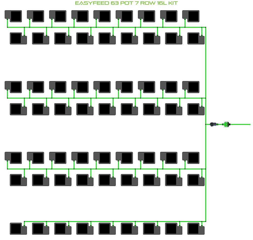 ALIEN Hydroponics EasyFeed 63 Pot 7 Row 16L Kit product image 1
