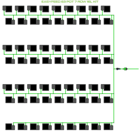 ALIEN Hydroponics EasyFeed 63 Pot 7 Row 16L Kit product image 1