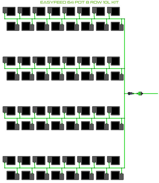 ALIEN Hydroponics EasyFeed 64 Pot 8 Row 10L Kit product image 1