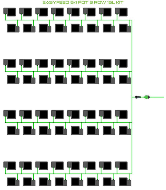 ALIEN Hydroponics EasyFeed 64 Pot 8 Row 16L Kit product image 1