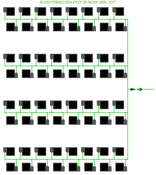 ALIEN Hydroponics EasyFeed 64 Pot 8 Row 22L Kit product image 1