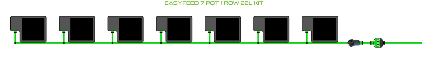 ALIEN Hydroponics EasyFeed 7 Pot 1 Row 22L Kit product image 1