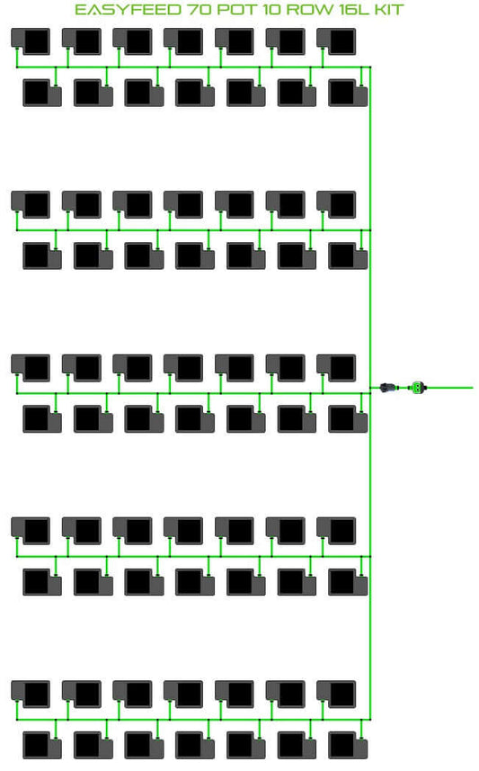 ALIEN Hydroponics EasyFeed 70 Pot 10 Row 16L Kit product image 1