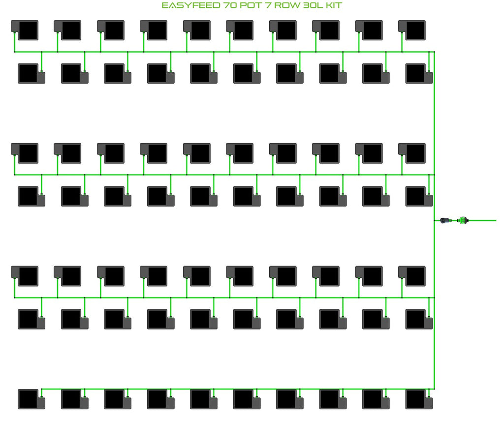 ALIEN Hydroponics EasyFeed 70 Pot 7 Row 30L Kit product image 1
