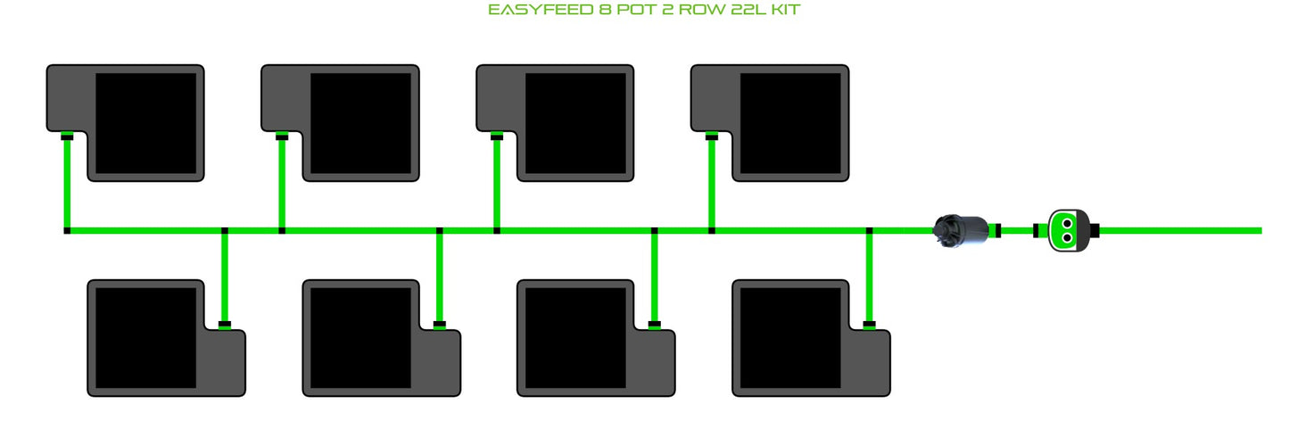 ALIEN Hydroponics EasyFeed 8 Pot 2 Row 22L Kit product image 1