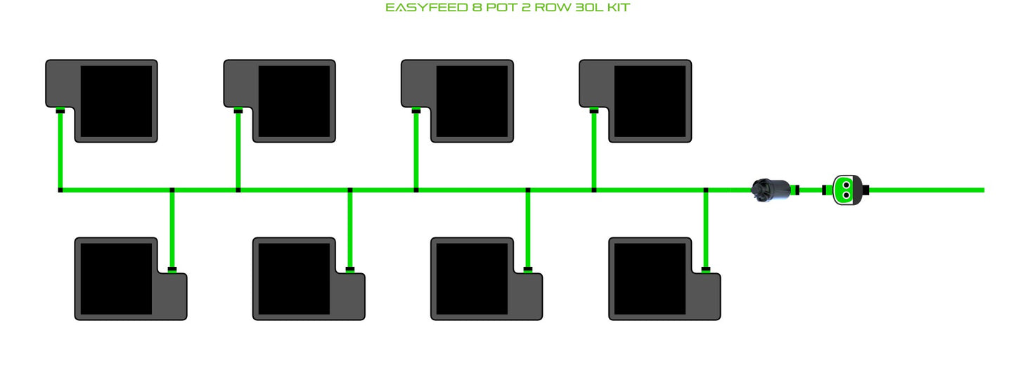 ALIEN Hydroponics EasyFeed 8 Pot 2 Row 30L Kit product image 1