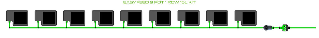 ALIEN Hydroponics EasyFeed 9 Pot 1 Row 16L Kit product image 1