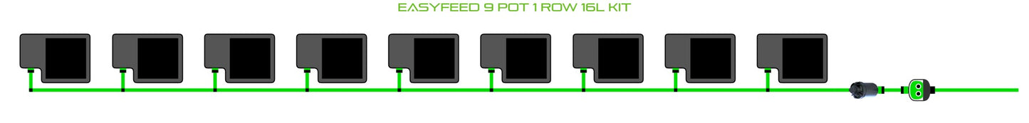 ALIEN Hydroponics EasyFeed 9 Pot 1 Row 16L Kit product image 1