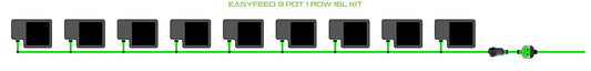 ALIEN Hydroponics EasyFeed 9 Pot 1 Row 16L Kit product image 1