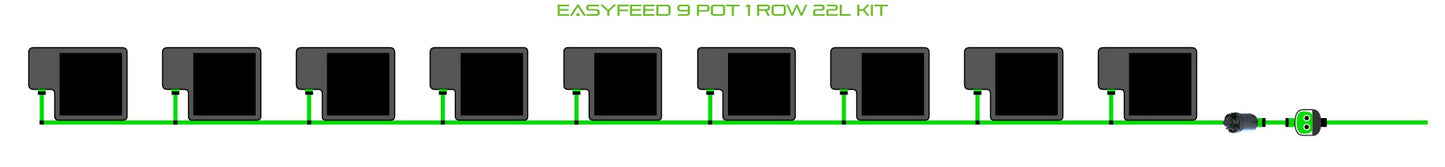 ALIEN Hydroponics EasyFeed 9 Pot 1 Row 22L Kit product image 1