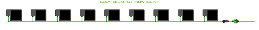 ALIEN Hydroponics EasyFeed 9 Pot 1 Row 30L Kit product image 1